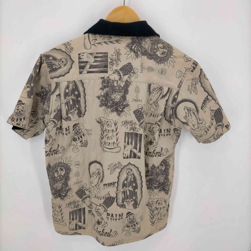 ソフトマシーン The softmachine 総柄裏地パイルオープンカラーシャツ メンズ JPN:M