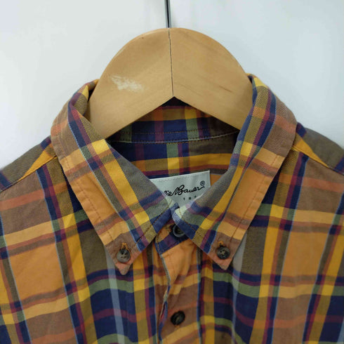 エディーバウアー Eddie Bauer 90S 白タグ チェック ロングスリーブシャツ メンズ S/P