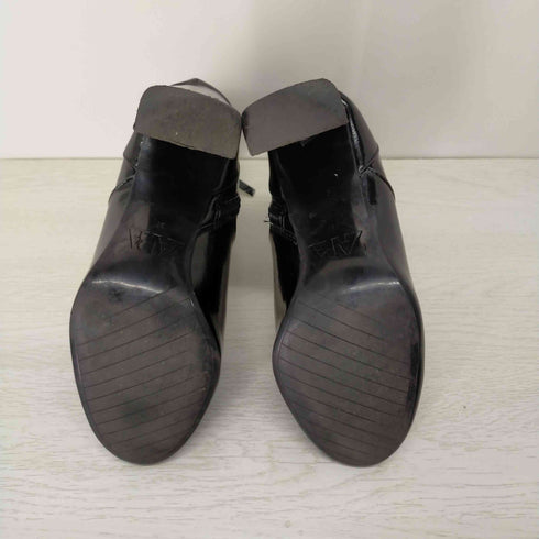 ザラ ZARA Metallic Black Boots レディース 37