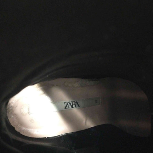 ザラ ZARA Metallic Black Boots レディース 37