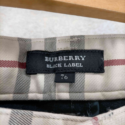 バーバリーブラックレーベル BURBERRY BLACK LABEL ノバチェックボタンフライスキニーパンツ メンズ JPN:71-76