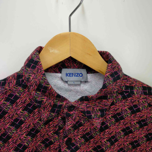 ケンゾー KENZO 総柄 ロングスリーブポロシャツ メンズ import:L