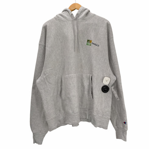 チャンピオン Champion 00s サルバトール製 PREMIUM REVERSE WEAVE 企業ロゴ刺繍 プルオーバーパーカー メンズ import:XL