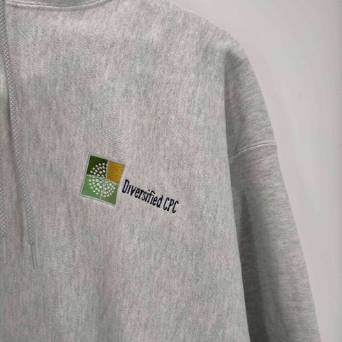 チャンピオン Champion 00s サルバトール製 PREMIUM REVERSE WEAVE 企業ロゴ刺繍 プルオーバーパーカー メンズ import:XL