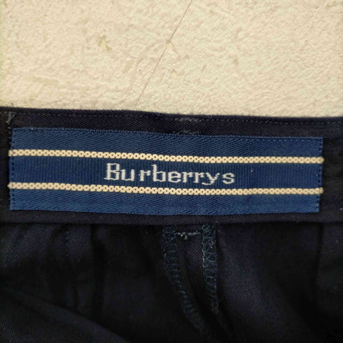 バーバリーズ BURBERRY’S 緑タグ ロゴ刺繍サイドジップウールスラックス レディース JPN:M