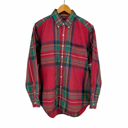 ギャップ Gap 90S OLD 紺タグ タータンチェック フランネルシャツ メンズ