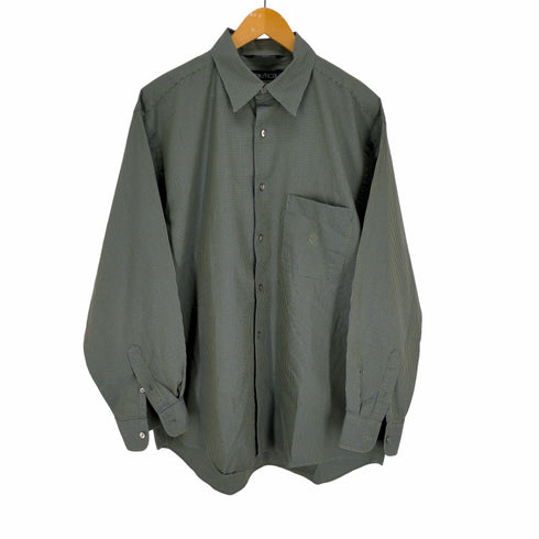 ノーティカ NAUTICA 90S PINPOINT OXFORD ロゴ刺繍長袖シャツ メンズ import:L