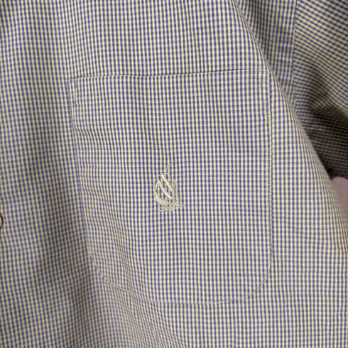 ノーティカ NAUTICA 90S PINPOINT OXFORD ロゴ刺繍長袖シャツ メンズ import:L