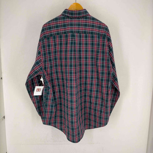 トミーヒルフィガー TOMMY HILFIGER 00S ロゴ刺繍 タータンチェック BDシャツ メンズ import:XL