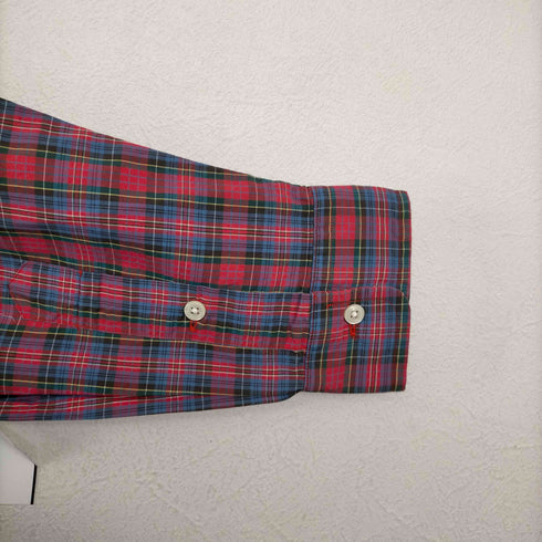 ラルフローレン RALPH LAUREN 90-00S BLAIRE ポニー刺繍 タータンチェックBDシャツ メンズ import:M