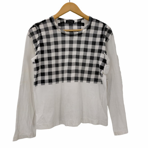 トリココムデギャルソン tricot COMME des GARCONS チェック切替 長袖 カットソー レディース