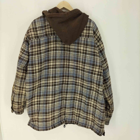 ディッキーズ Dickies 90s 裏キルティング フード付き ネルシャツ ブルゾン ジャケット メンズ import:XL