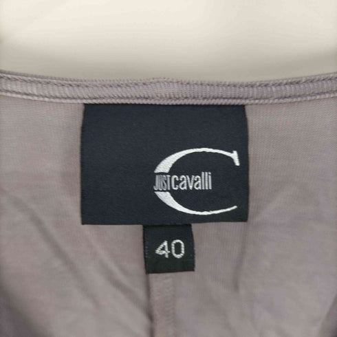 ジャストガヴァリ justcavalli フロントプリーツ レーヨン混ワンピース レディース 40