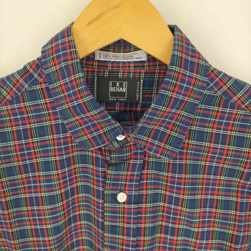 アイクベーハー IKE BEHAR USA製 チェックシャツ メンズ import:L