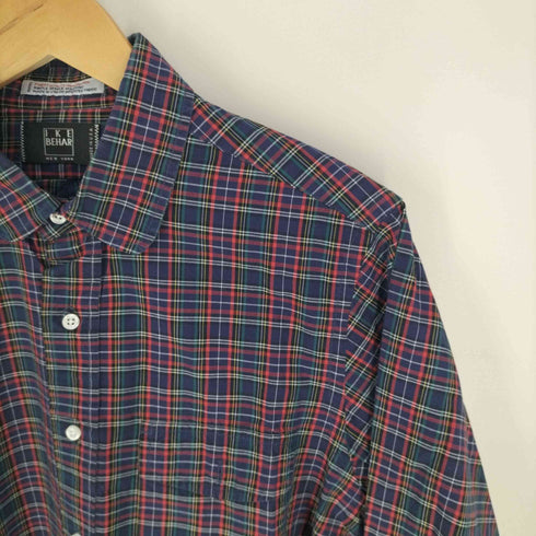 アイクベーハー IKE BEHAR USA製 チェックシャツ メンズ import:L