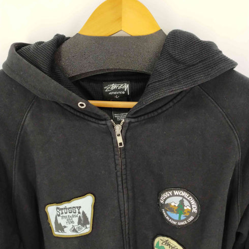 ステューシー Stussy 90s 裏地サーマル フルジップワッペンパーカー メンズ JPN:L