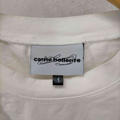 カルネボレンテ Carne Bollente フロントロゴ刺繍クロップド丈S/S TEE レディース JPN:1