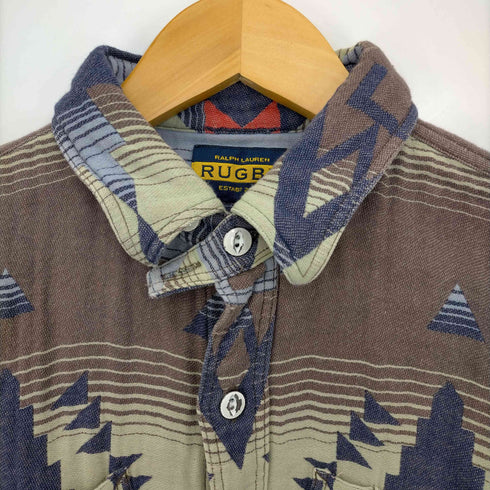 ラグビーラルフローレン Rugby Ralph Lauren ネイティブ柄 シャツ チンスト付き メンズ import:S
