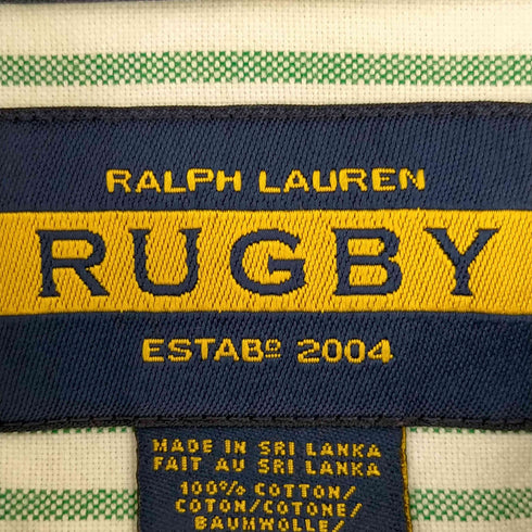 ラグビーラルフローレン Rugby Ralph Lauren ストライプ オックスフォード ボタンダウンシャツ メンズ import:M