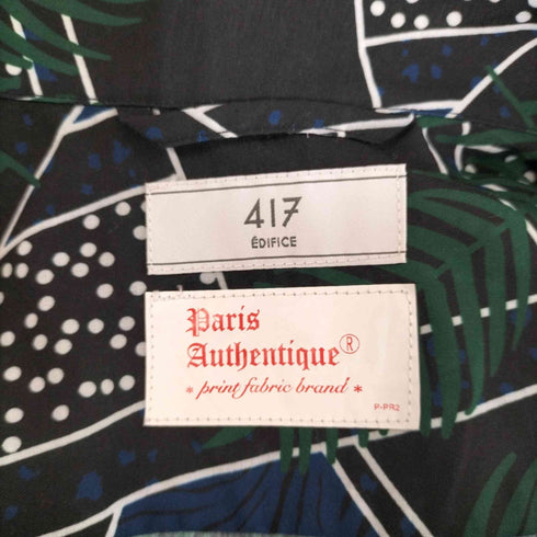 フォーワンセブンバイエディフィス 417 by EDIFICE Paris Authentique 総柄 オープンカラーシャツ メンズ JPN:XL
