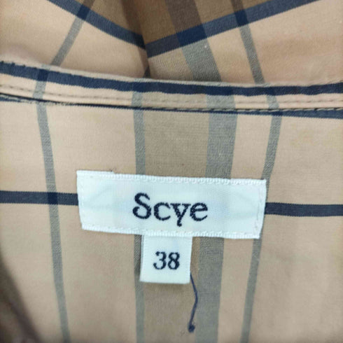 サイ SCYE チェック柄 オープンカラーシャツ メンズ 38