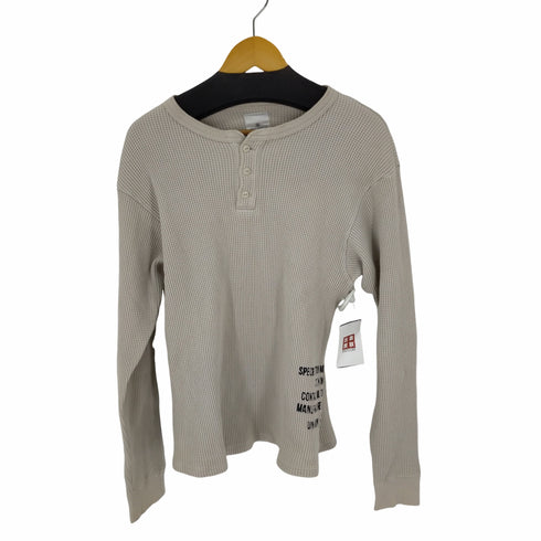 ユニフォームエクスペリメント uniform experiment WAFFLE HENLEY NECK CUT&SEWN ヘンリーネックサーマルカットソー メンズ JPN:2