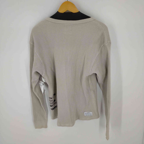 ユニフォームエクスペリメント uniform experiment WAFFLE HENLEY NECK CUT&SEWN ヘンリーネックサーマルカットソー メンズ JPN:2