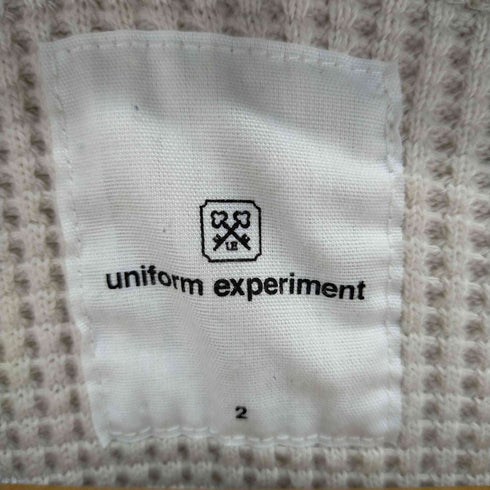 ユニフォームエクスペリメント uniform experiment WAFFLE HENLEY NECK CUT&SEWN ヘンリーネックサーマルカットソー メンズ JPN:2