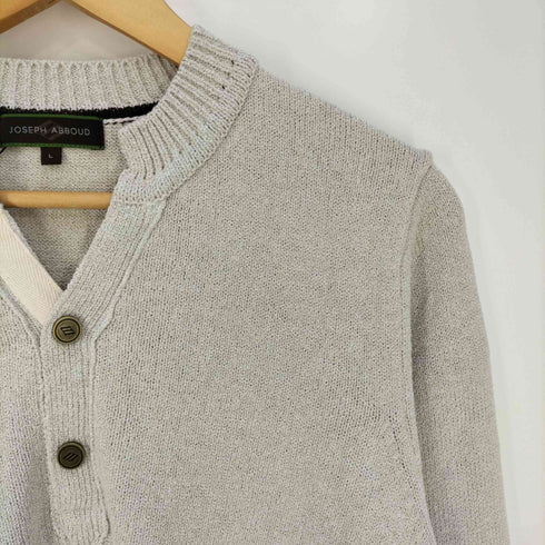 ジョセフアボード JOSEPH ABBOUD コットンナイロン ヘンリーネックニット メンズ JPN:L
