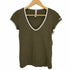 ディーゼル DIESEL Y2K VネックTシャツ 袖ロゴ レディース import:S