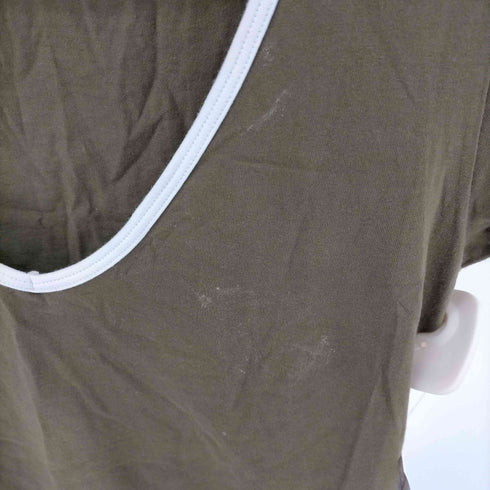 ディーゼル DIESEL Y2K VネックTシャツ 袖ロゴ レディース import:S