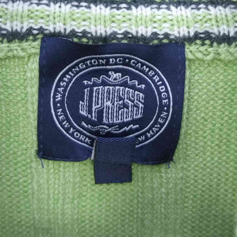 ジェイプレス J.PRESS ハーフジップ ケーブル編み コットンアクリルニット メンズ JPN:M