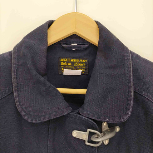 アヴィレックス AVIREX BUAERO US NAVY ダック地 ファイヤーマン ジャケット メンズ import:L