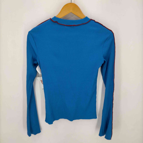 ザラ ZARA レアスリーブ パイピング リブトップス レディース import:M