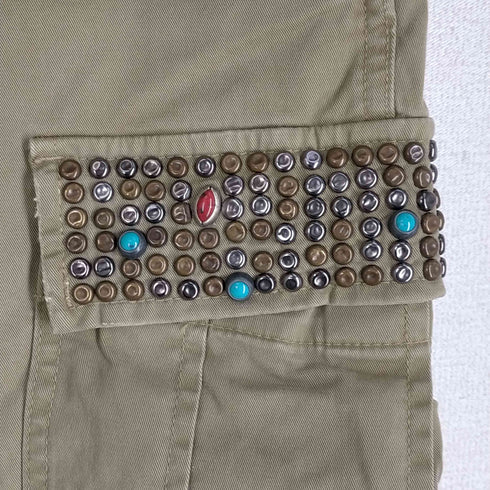 メイソンズ masons スタッズ装飾 スリムカーゴパンツ メンズ