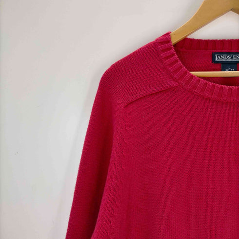 ランズエンド LANDS END 90s-00s 香港製 ラグランコットンニット メンズ JPN:L