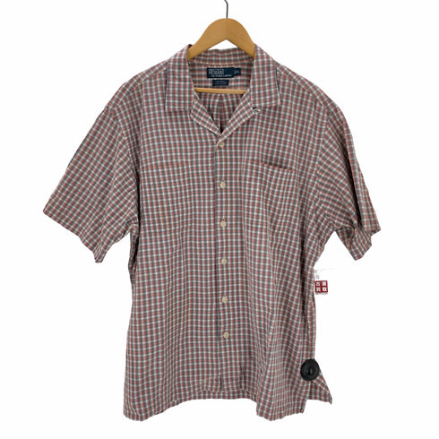 ポロバイラルフローレン Polo by RALPH LAUREN CALDWELL チェック柄 オープンカラーシャツ メンズ JPN:XL
