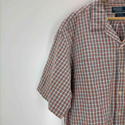 ポロバイラルフローレン Polo by RALPH LAUREN CALDWELL チェック柄 オープンカラーシャツ メンズ JPN:XL