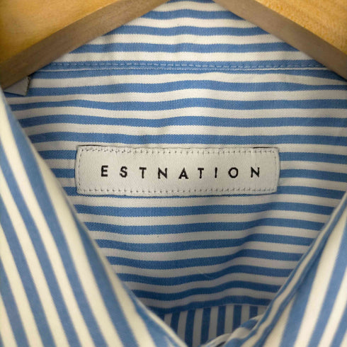 エストネーション ESTNATION 形状安定ストライプ柄ドレスシャツ メンズ JPN:M