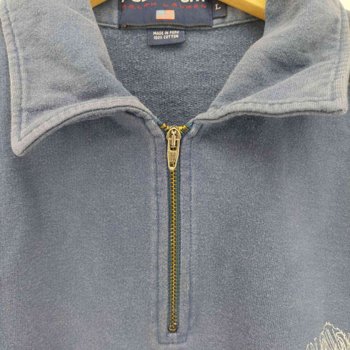 ポロスポーツラルフローレン POLO SPORT RALPH LAUREN フィッシュ プリント ハーフジップ S/S スウェット メンズ import:L