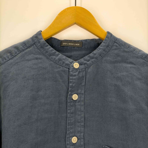 エディーバウアー Eddie Bauer リネン バンドカラーシャツ メンズ JPN:L