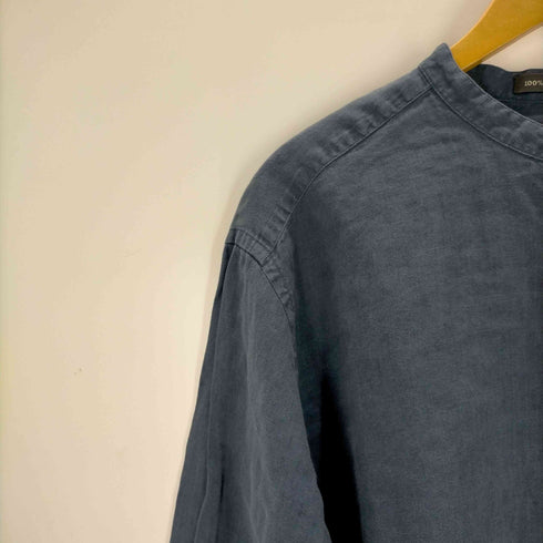 エディーバウアー Eddie Bauer リネン バンドカラーシャツ メンズ JPN:L