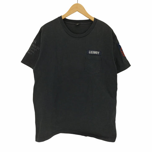 アヴィレックス AVIREX US NAVY 刺繍 ヘビーウェイト S/S Tシャツ ビッグサイズ メンズ 2XL