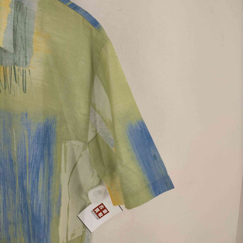 フルギ HAUPT ドイツ製 レーヨンポリ 水彩 S/S シャツ メンズ import:M