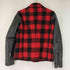 ウールリッチ WOOLRICH カウレザー ウールチェック ダブルライダース メンズ JPN:M