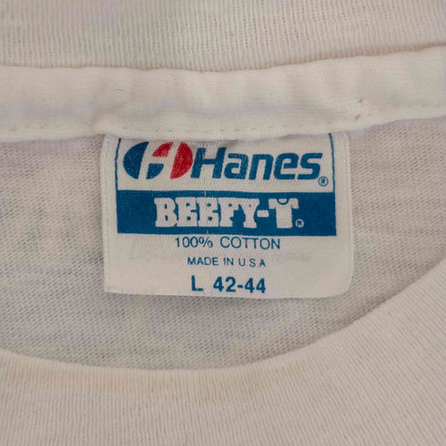 ヘインズ Hanes USA製 シングルステッチ PERRISプリントTシャツ メンズ JPN:L