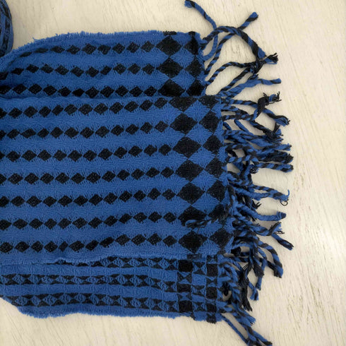 ジャンニヴェルサーチ GIANNI VERSACE イタリア製 幾何学 ウールマフラー メンズ