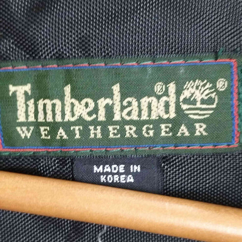 ティンバーランド Timberland WEATHERGEAR 裏地メッシュ アームロゴ刺繍 ジップアップナイロンジャケット メンズ import:L