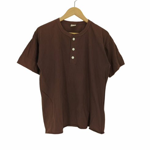 ヘルスニット Healthknit CLASSIC WEIGHT ネコ目ボタン ヘンリーネック S/S Tシャツ メンズ import:XL