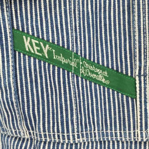 キー KEY ヒッコリー オーバーオール メンズ 42 X 32